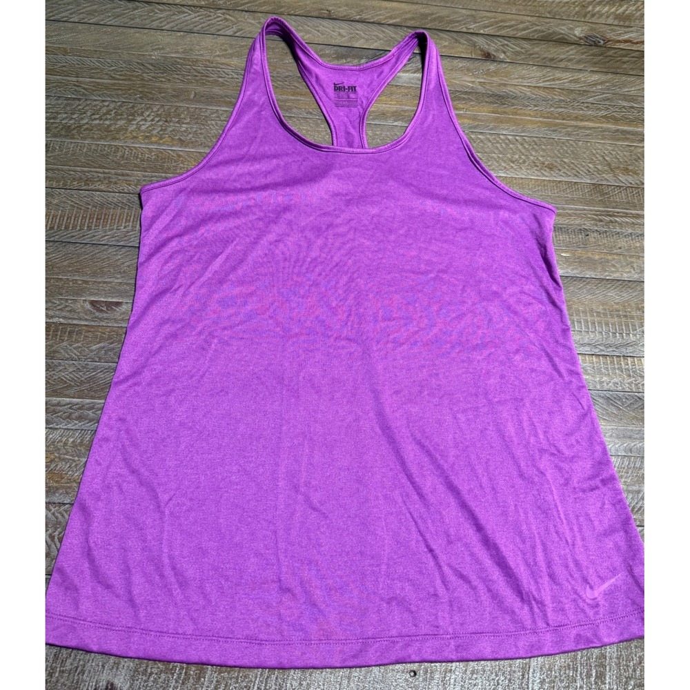 Nike Dri-FIT Tank Tops Large Purple Racerback Training Gym Slim Fit Preloved - Picture 6 of 7